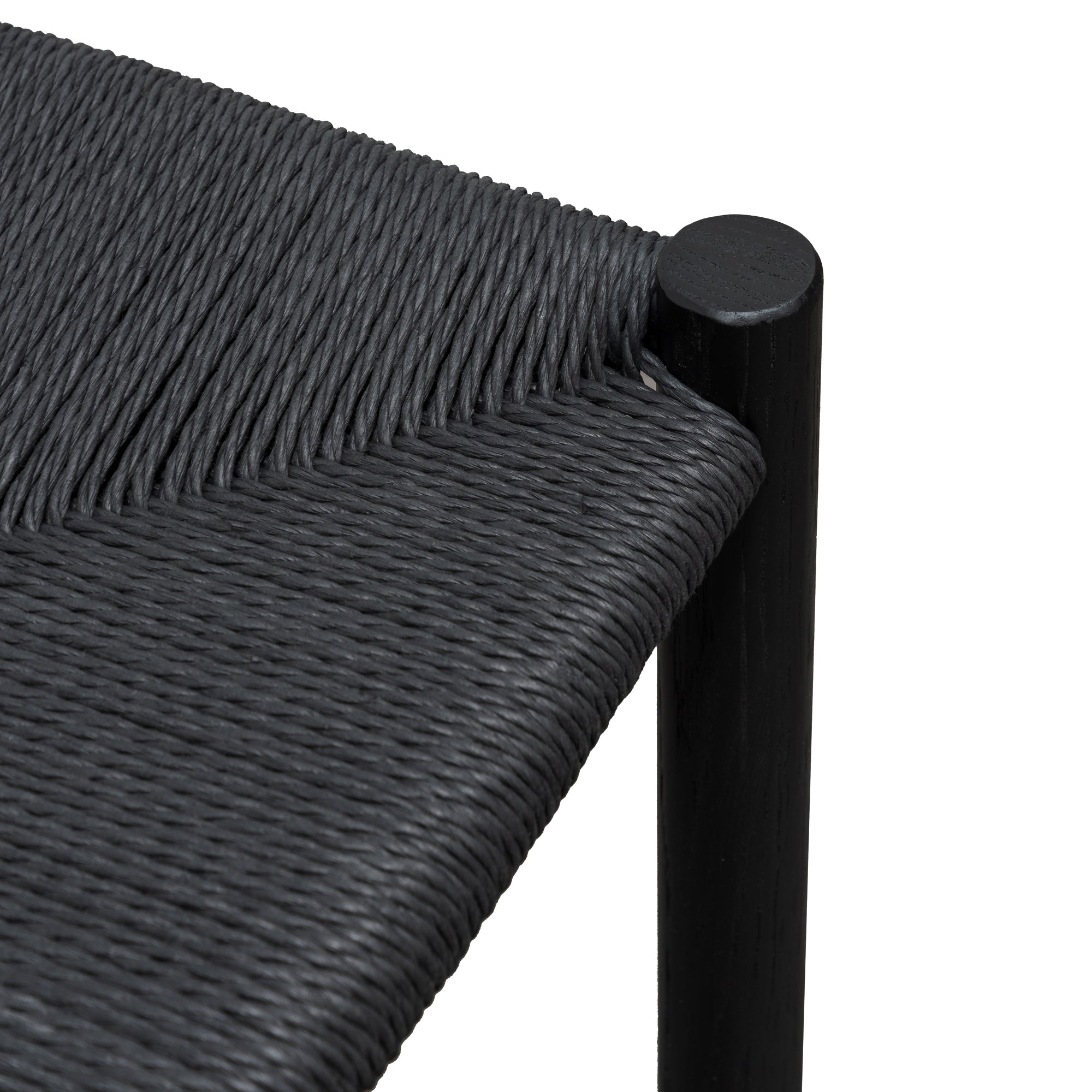65cm Oak Bar Stool - Black - image 5
