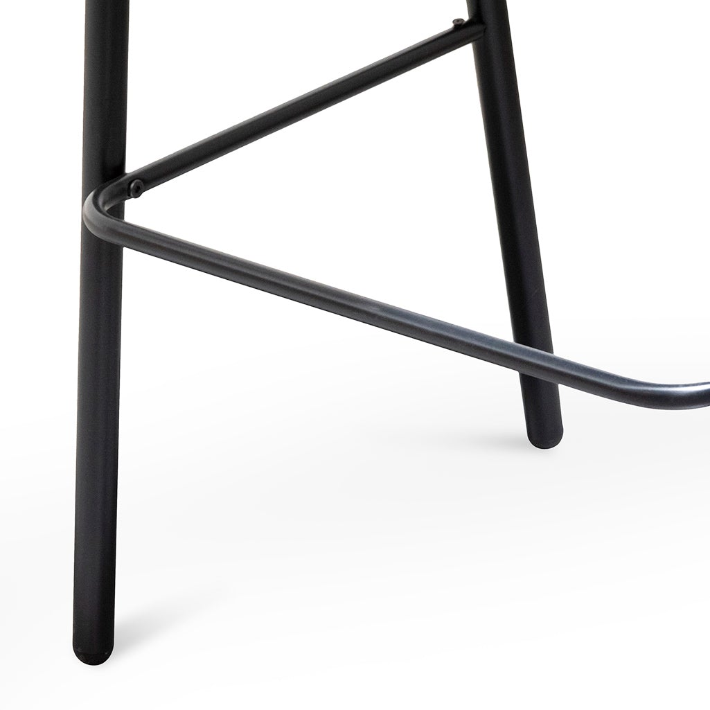 75cm Fabric Bar Stool - Black Legs