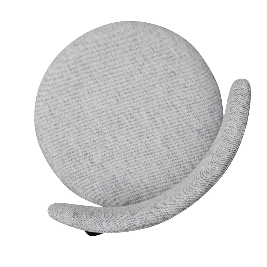 65cm Fabric Bar Stool - Silver Grey and Black Legs (Set of 2)