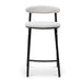 65cm Bar Stool - Moon White Boucle and Black Legs (Set of 2) - image 3