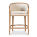 65cm Black Frame Bar Stool - Dawn Beige - image 2
