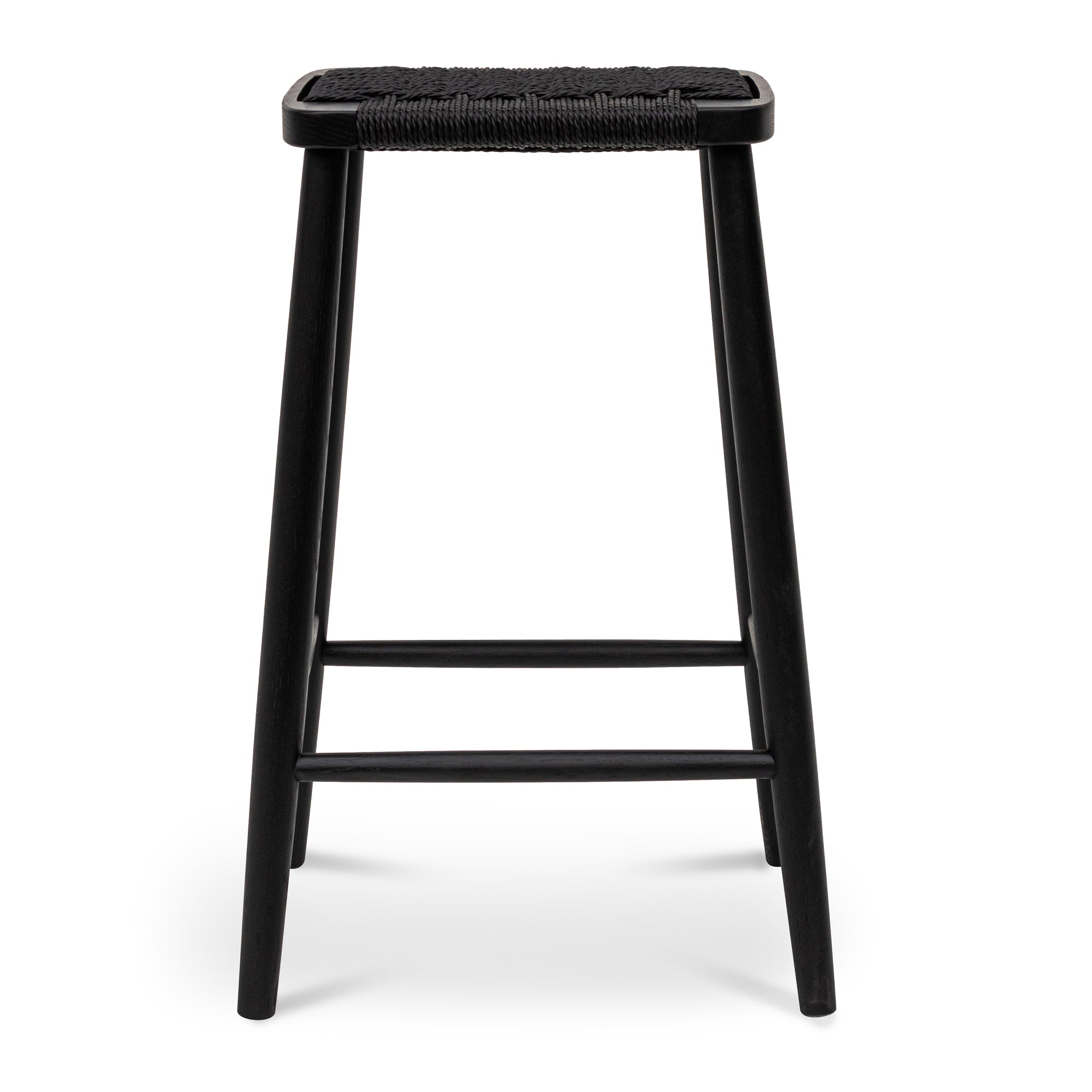 65cm Bar Stool - Full Black