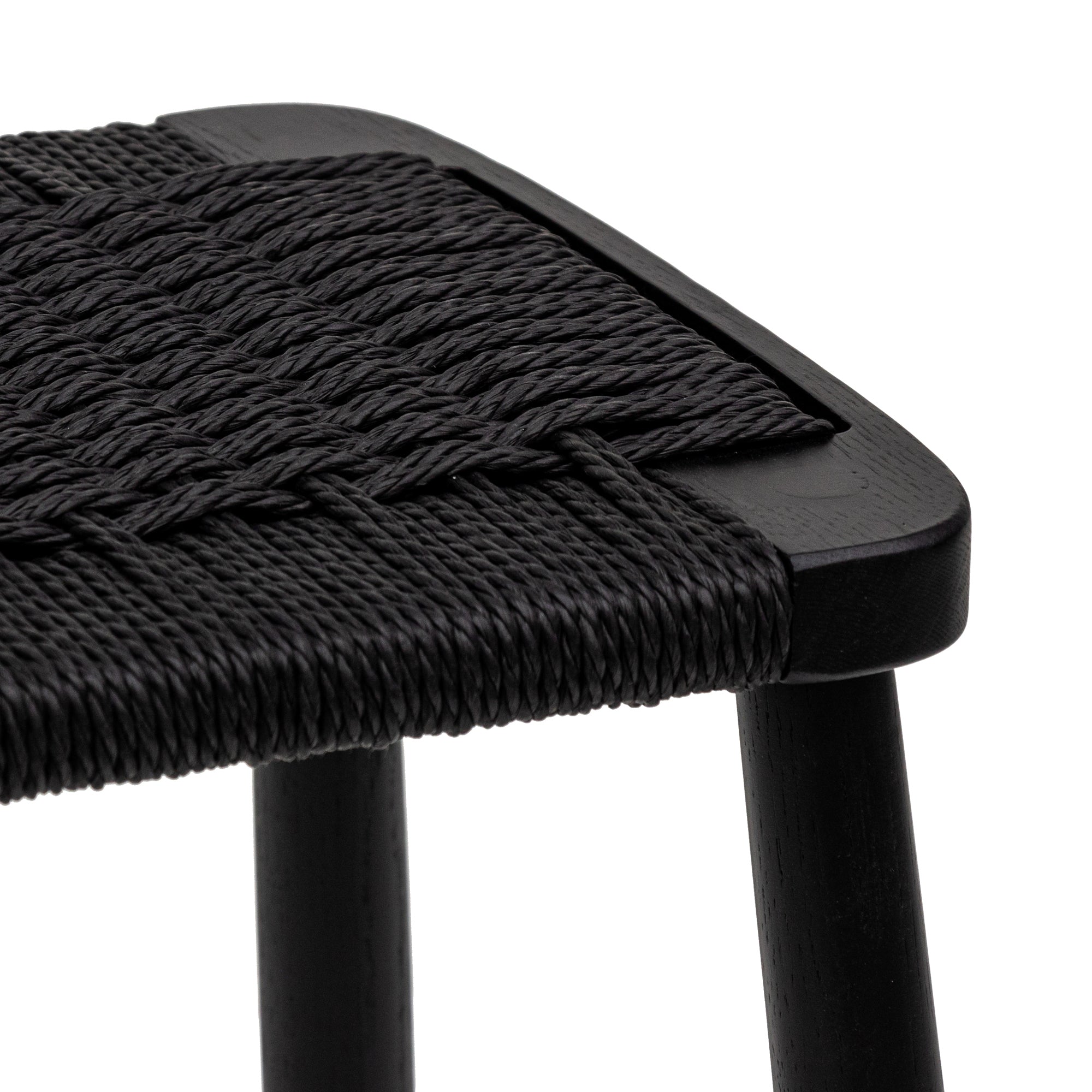 65cm Bar Stool - Full Black