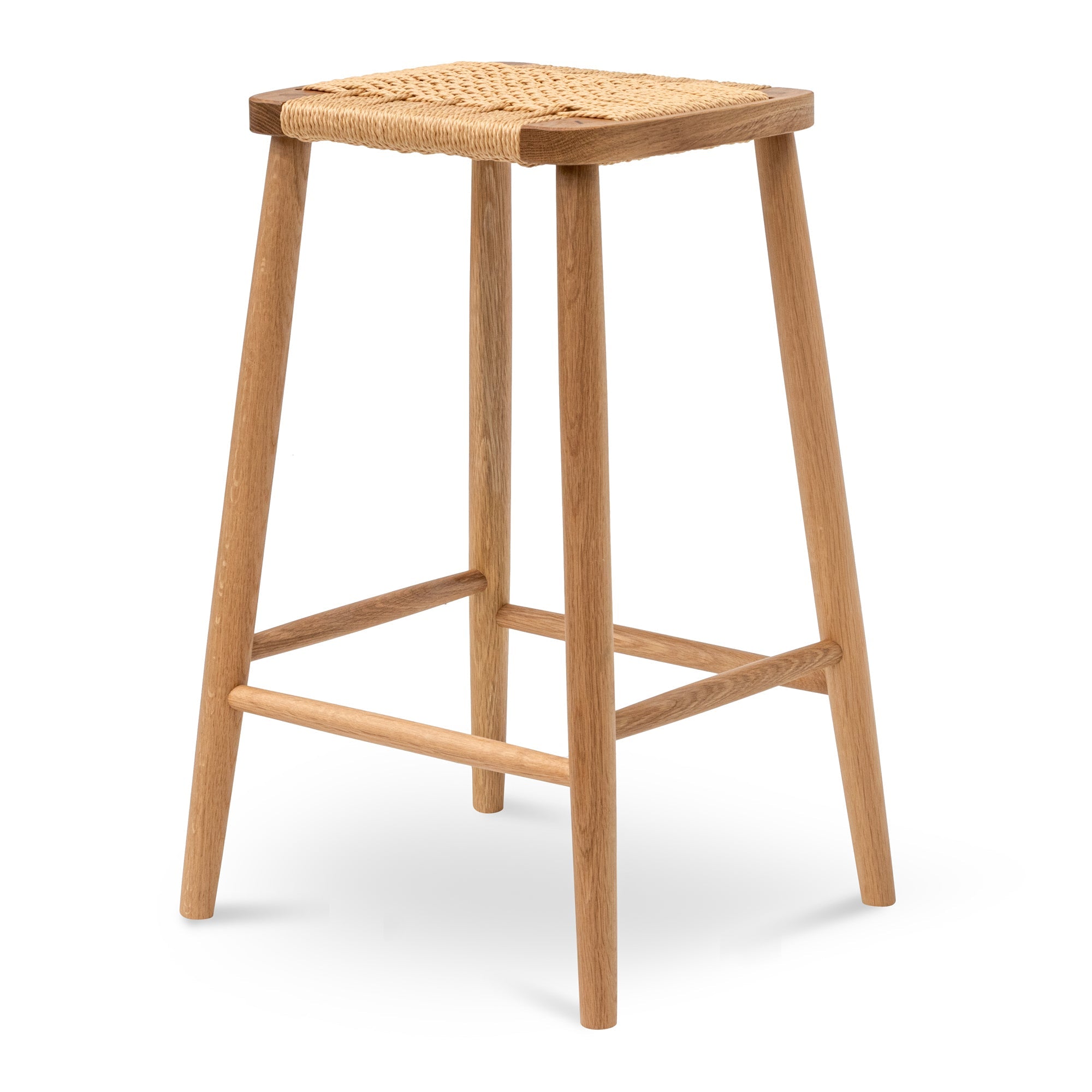 65cm Rattan Bar Stool - Natural - Crawford