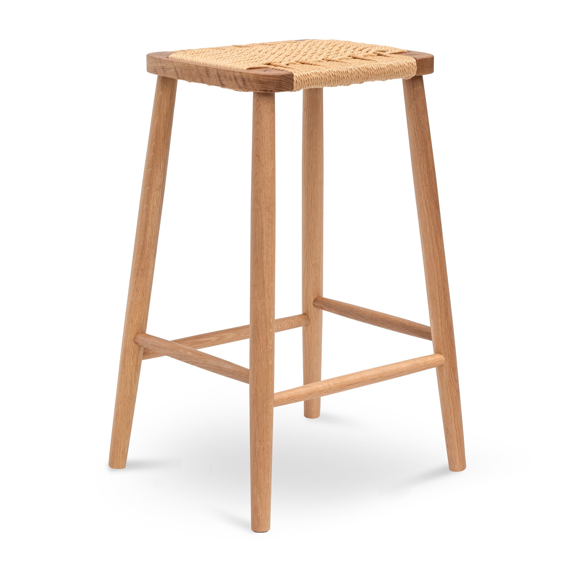 65cm Rattan Bar Stool - Natural - Crawford