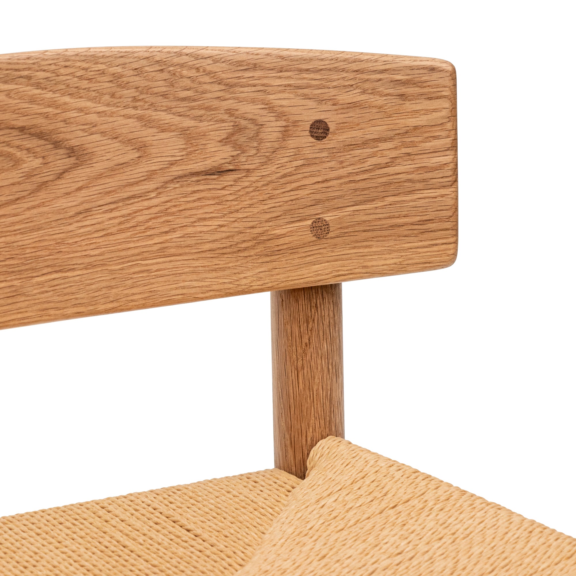 65cm Bar Stool - Natural with Back Rest