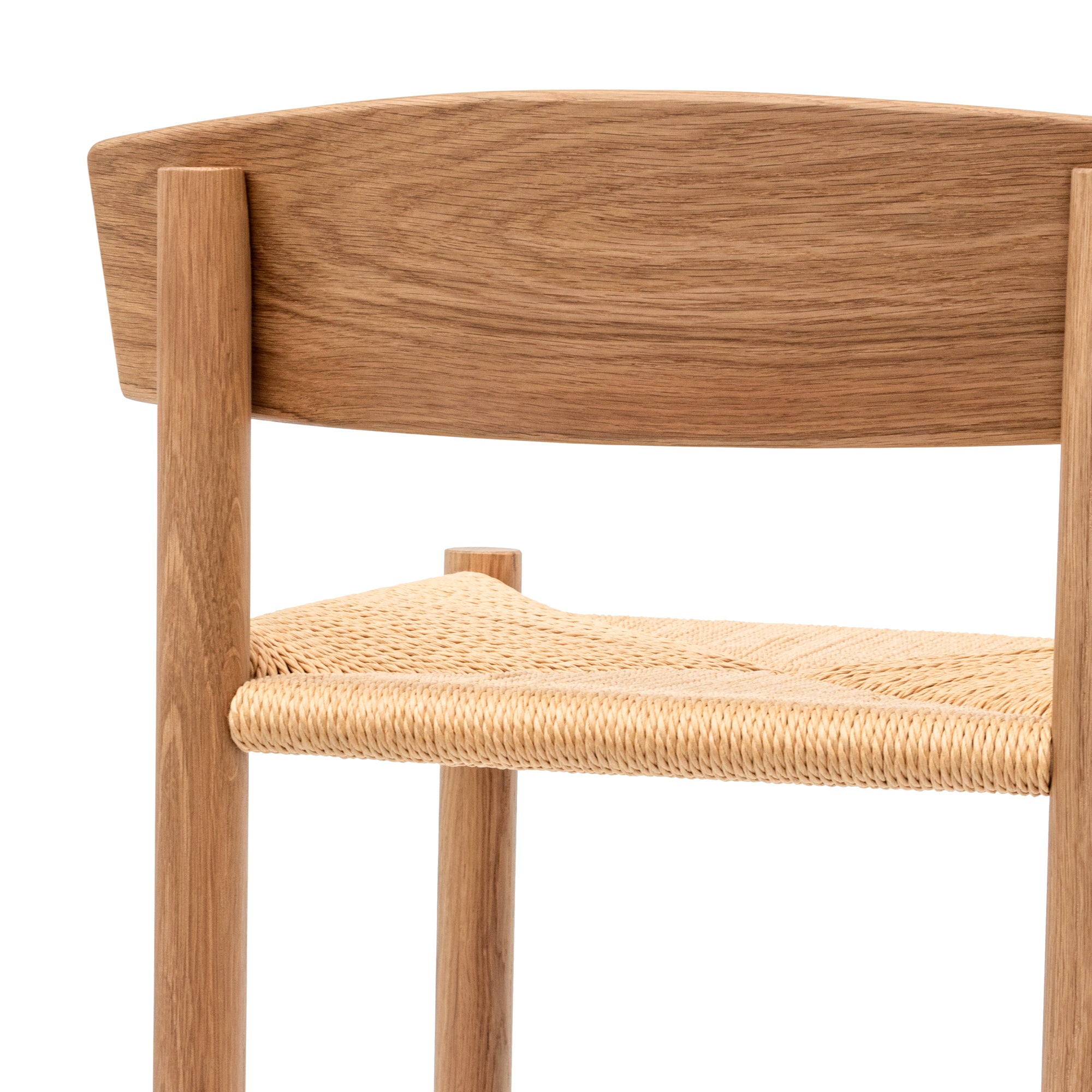 65cm Bar Stool - Natural with Back Rest