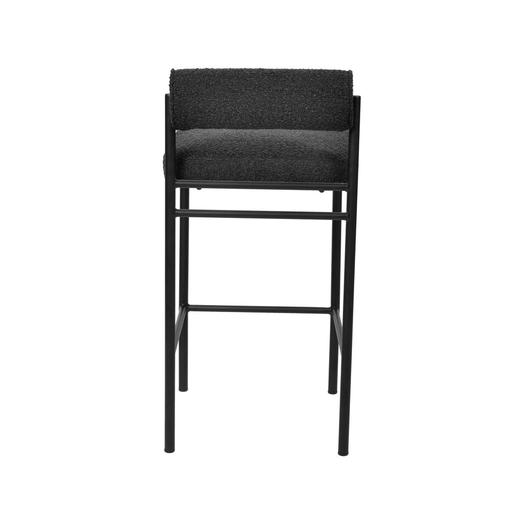 Set of 2 - Shaffer 65cm Bar Stool - Black Boucle