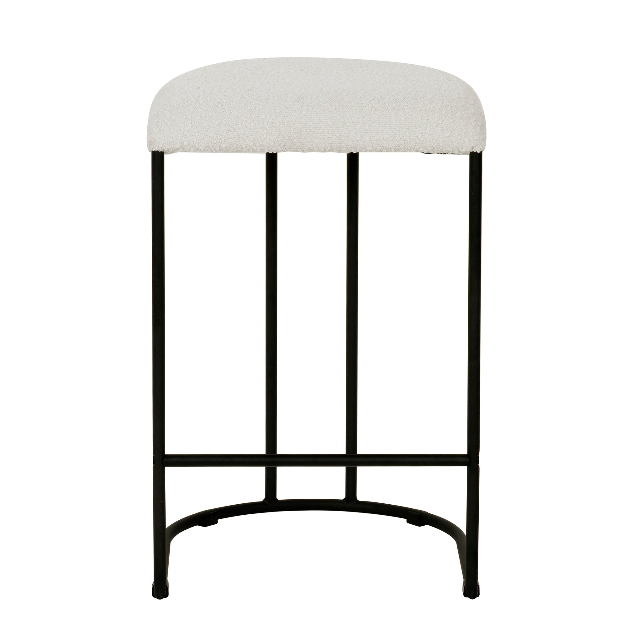 65cm Bar Stool - Cottage White Boucle (Set of 2)