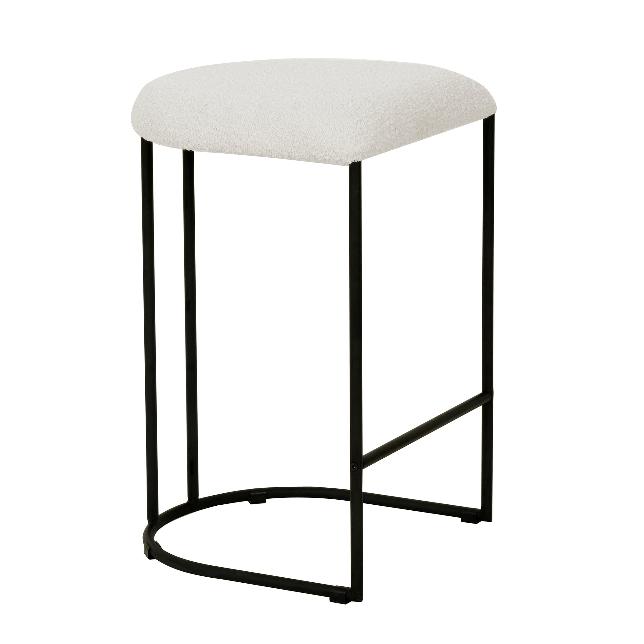 65cm Bar Stool - Cottage White Boucle (Set of 2)