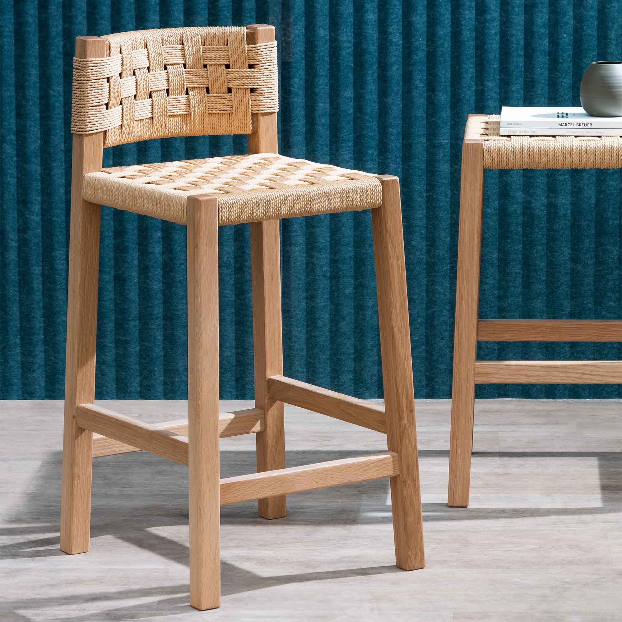 Rattan Bar Stool - Natural