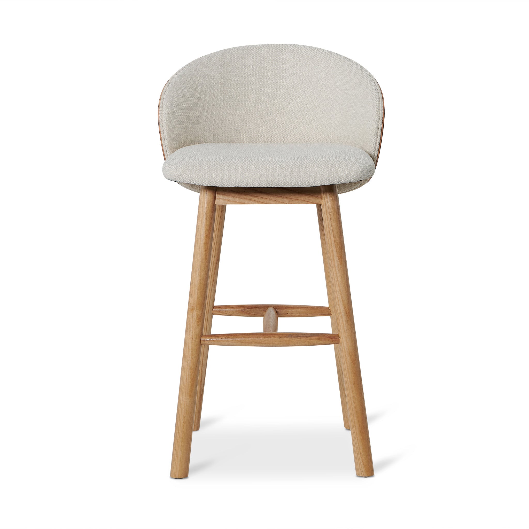 65cm Natural Bar Stool - Beige