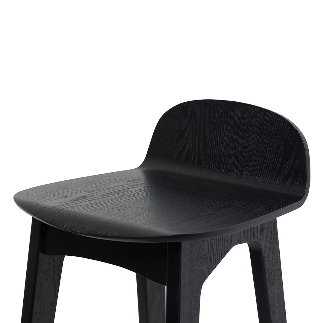 65cm Bar Stool - Full Black - Connor