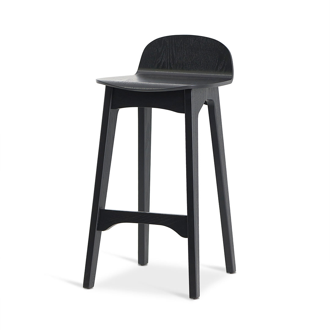 65cm Bar Stool - Full Black - Connor