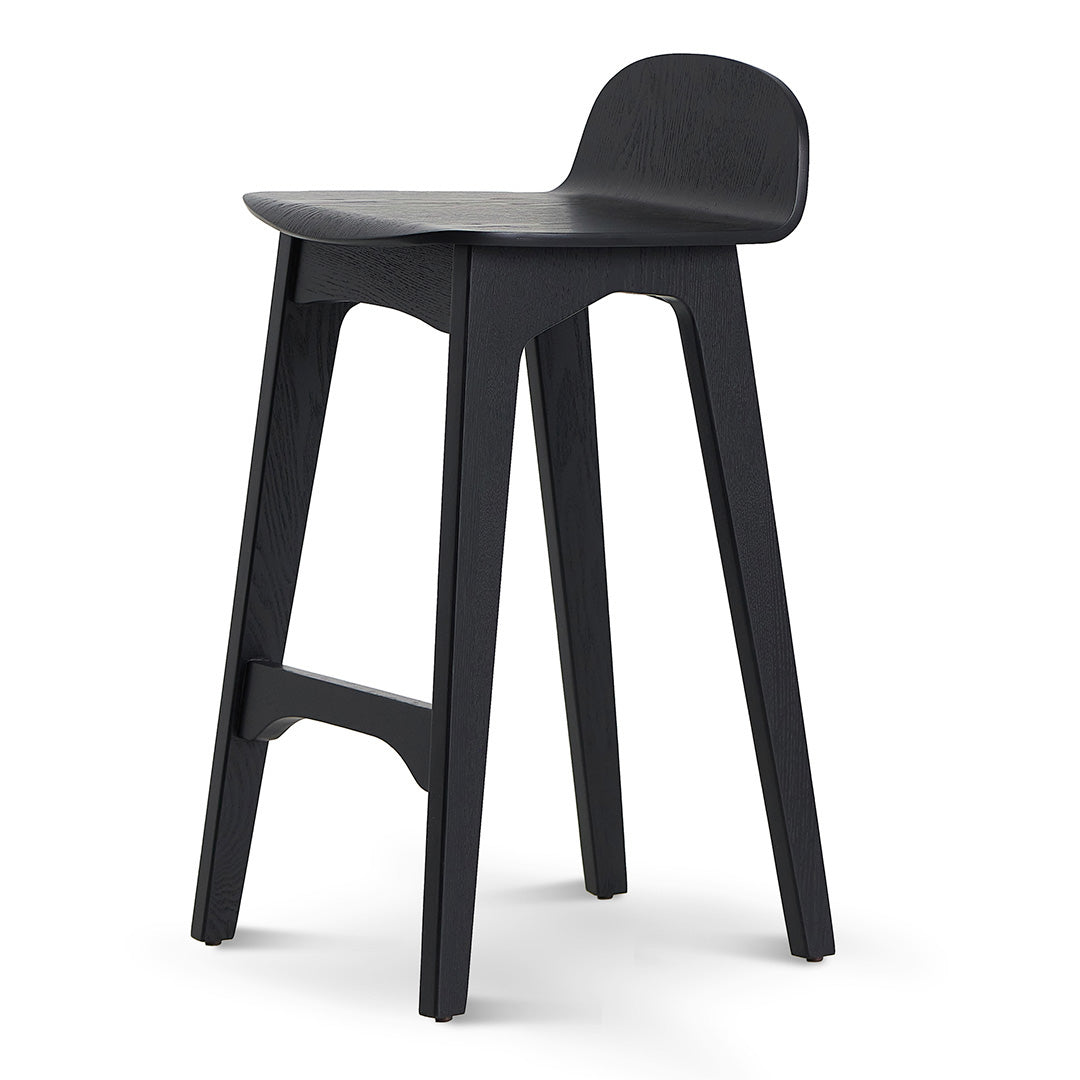 65cm Bar Stool - Full Black - Connor