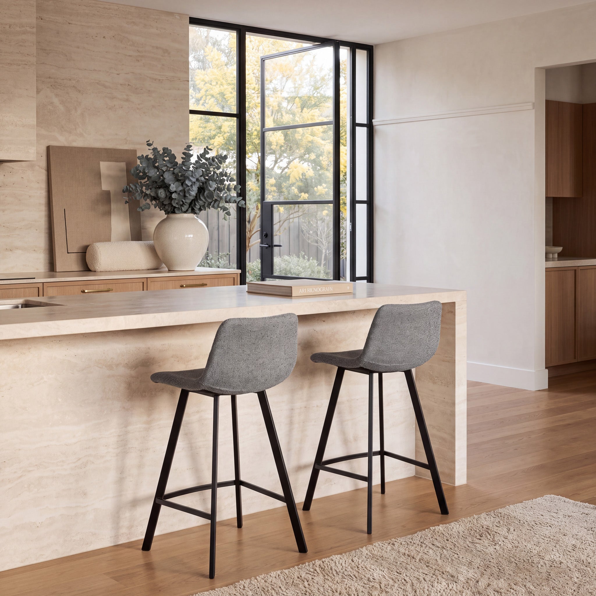 65cm Bar Stool - Spec Charcoal (Set of 2)