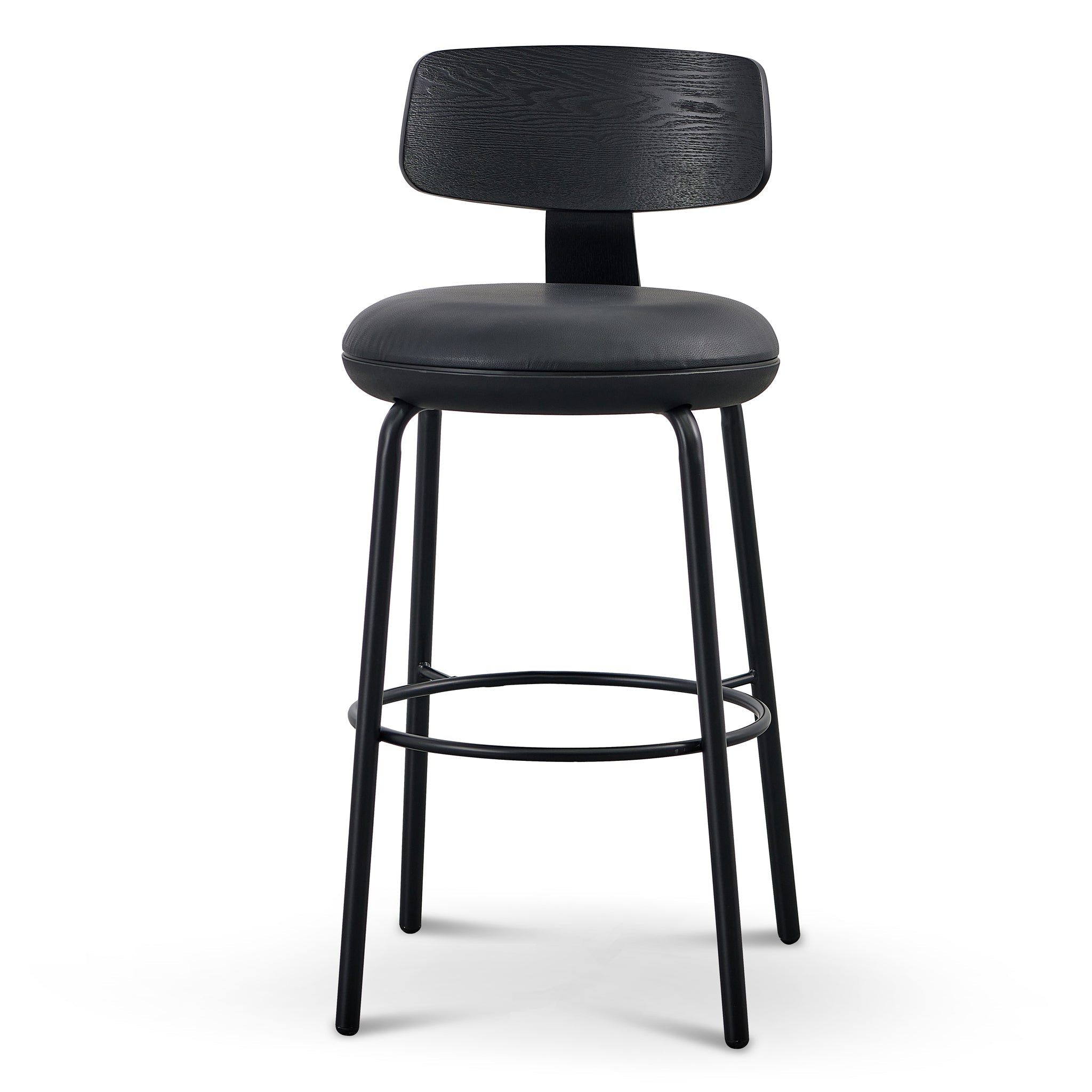 Martino 75cm Bar Stool - Full Black