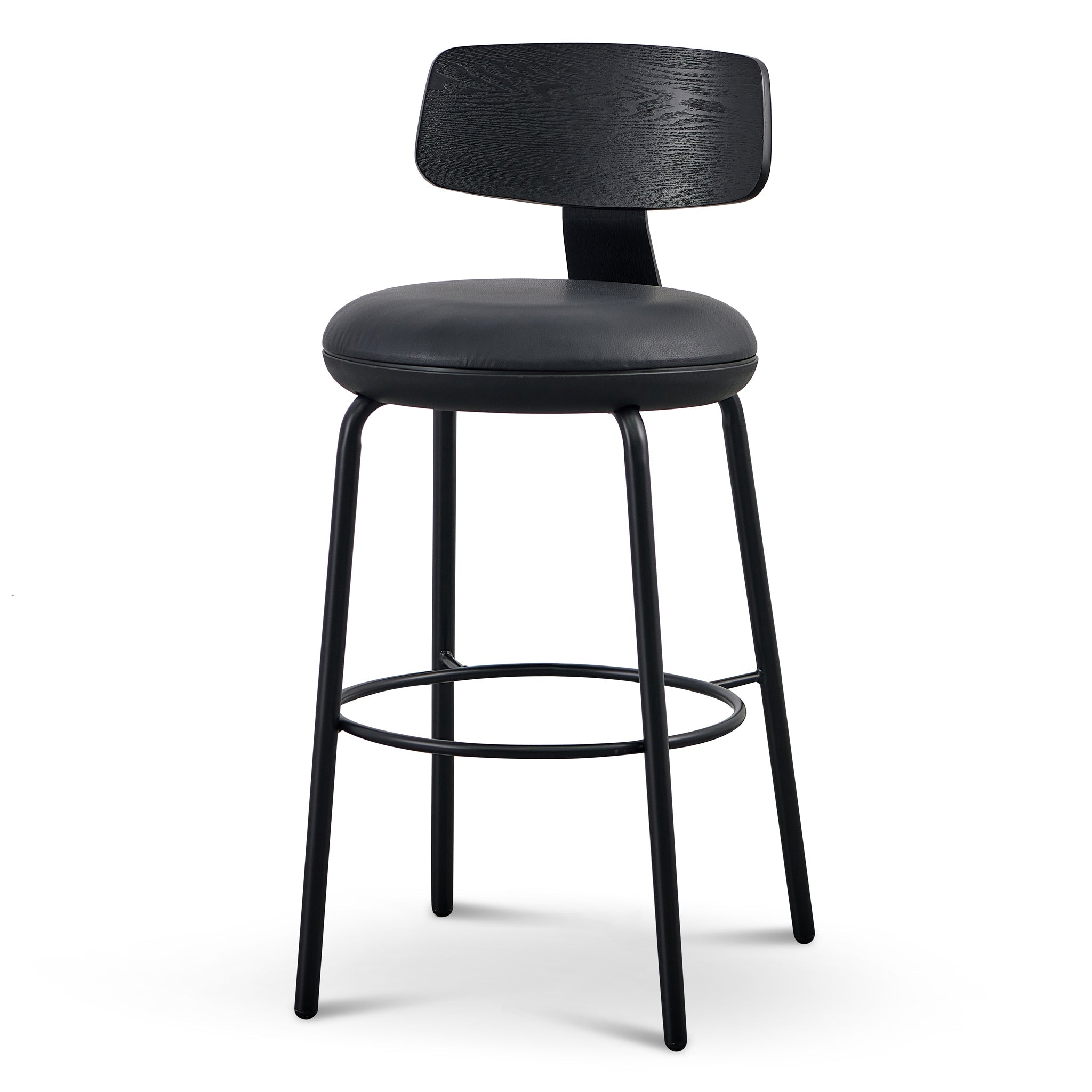 Martino 75cm Bar Stool - Full Black