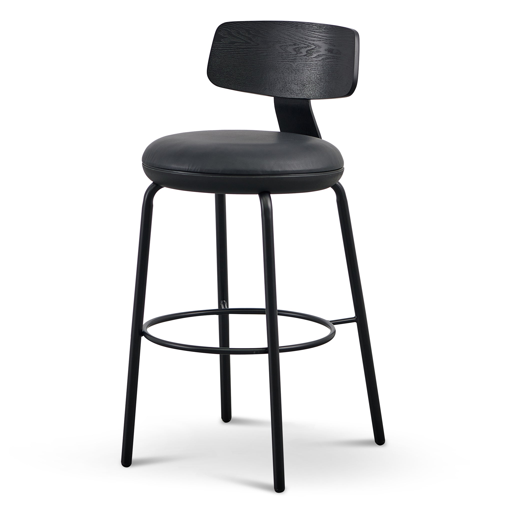 Martino 75cm Bar Stool - Full Black