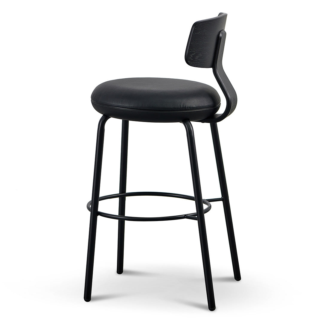Martino 75cm Bar Stool - Full Black