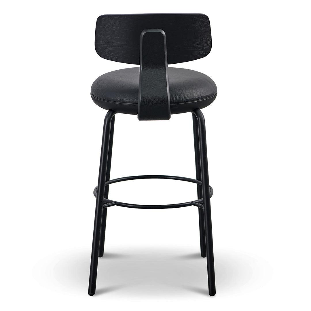 Martino 75cm Bar Stool - Full Black