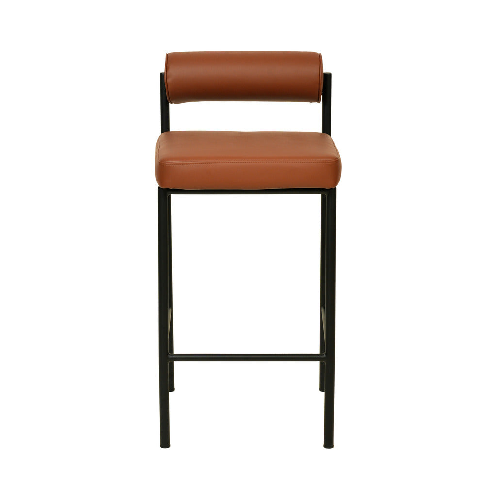 Set of 2 - Shaffer 65cm Fabric Bar Stool - Brown