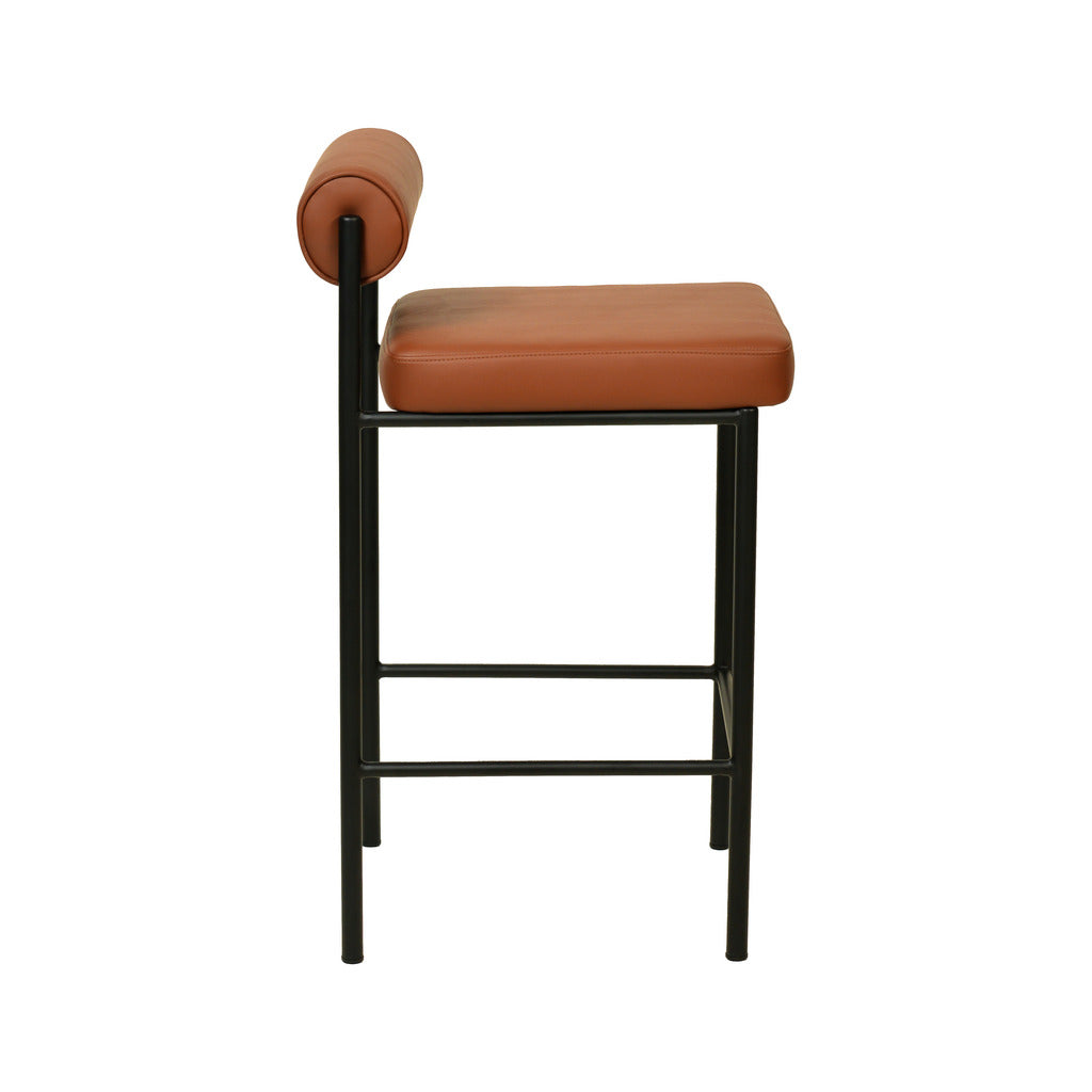 Set of 2 - Shaffer 65cm Fabric Bar Stool - Brown
