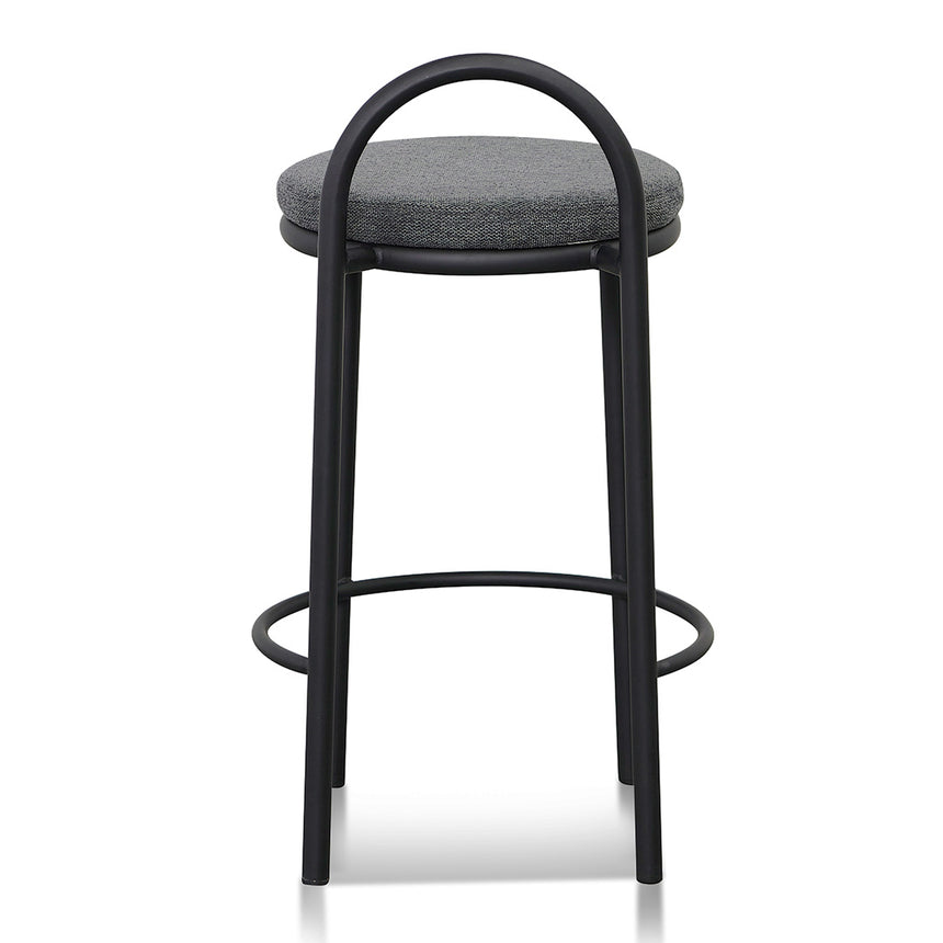 63cm Fabric Bar Stool - Charcoal Grey (Set of 2)