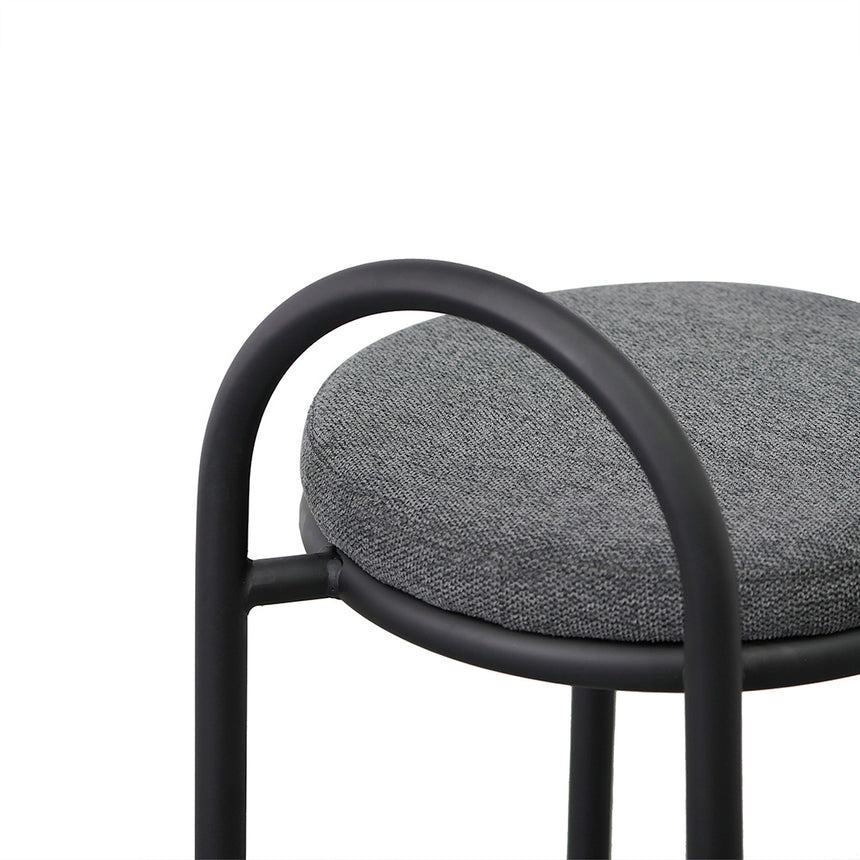 63cm Fabric Bar Stool - Charcoal Grey (Set of 2)