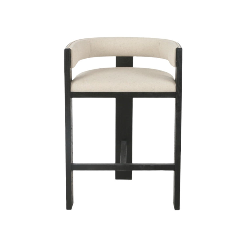 Black ELM Barstool - Dawn Beige