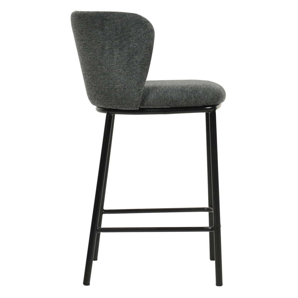 Set of 2 - Flossie 65cm Bar Stool - Charcoal Grey