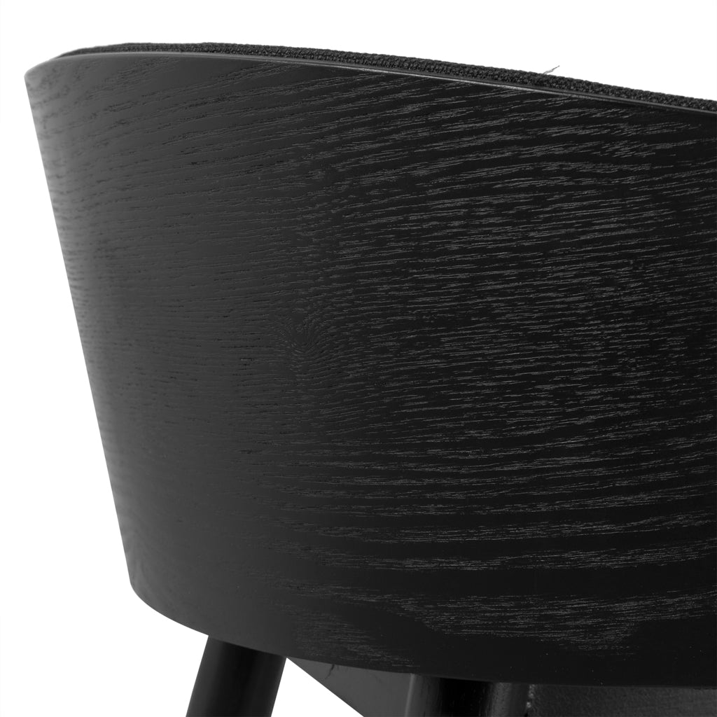 Nicholas 65cm Bar Stool - Full Black