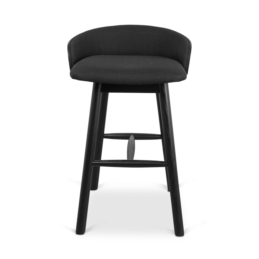 Nicholas 65cm Bar Stool - Full Black