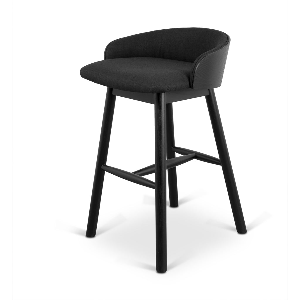 Nicholas 65cm Bar Stool - Full Black