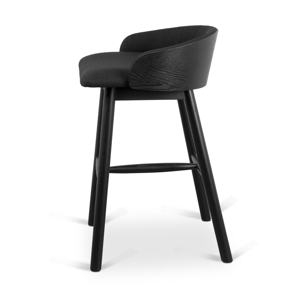 65cm Bar Stool - Full Black - image 3