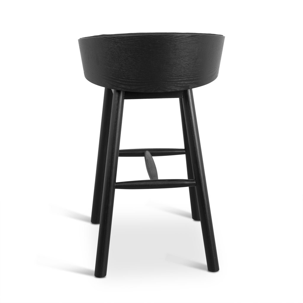 Nicholas 65cm Bar Stool - Full Black