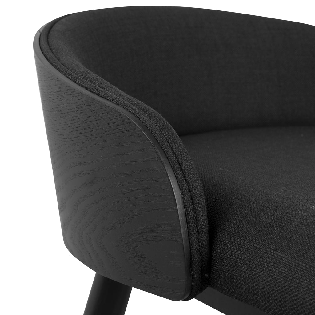 Nicholas 65cm Bar Stool - Full Black