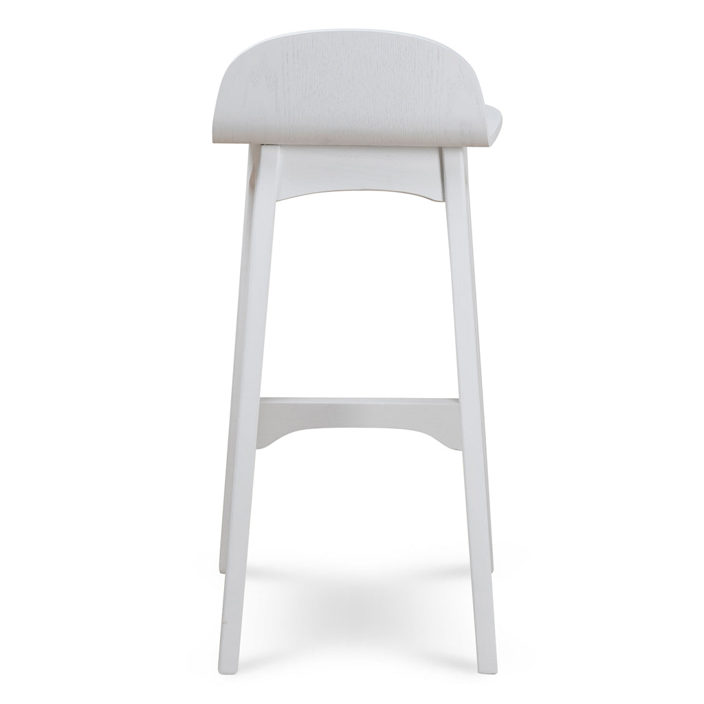 65cm Bar Stool - Full White - image 2