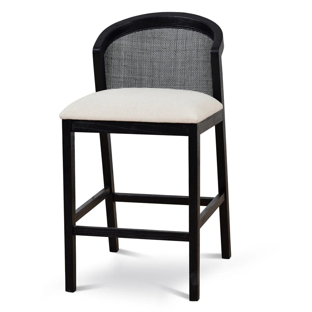 Showcasing Ridono Black Elm Barstool - Dawn Beige BS10565-LJ Bar Stool by Calibre Furniturs