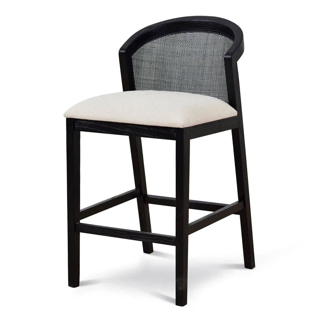Showcasing Ridono Black Elm Barstool - Dawn Beige BS10565-LJ Bar Stool by Calibre Furniturs