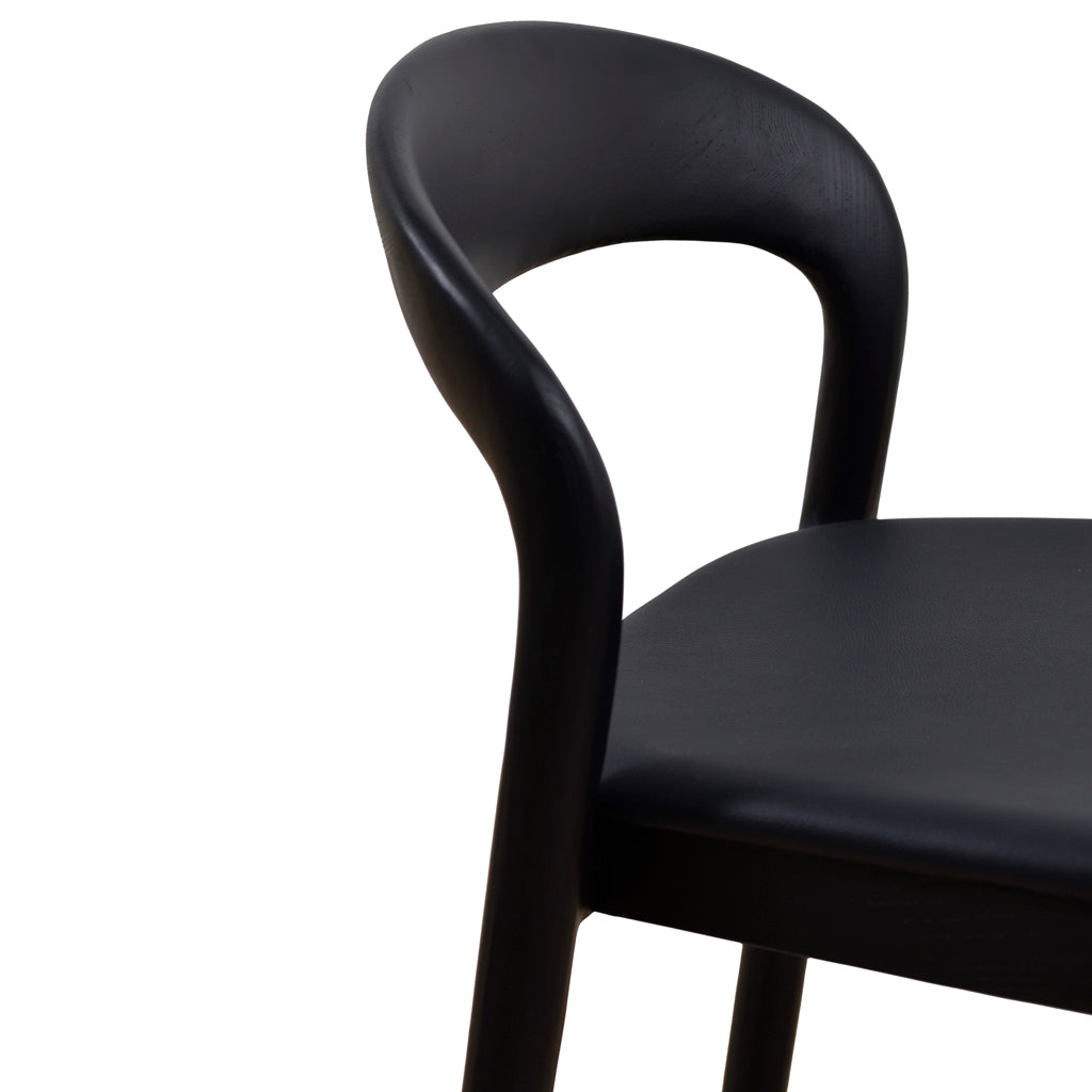 Set of 2 - Caspar 65cm Bar Stool - Full Black