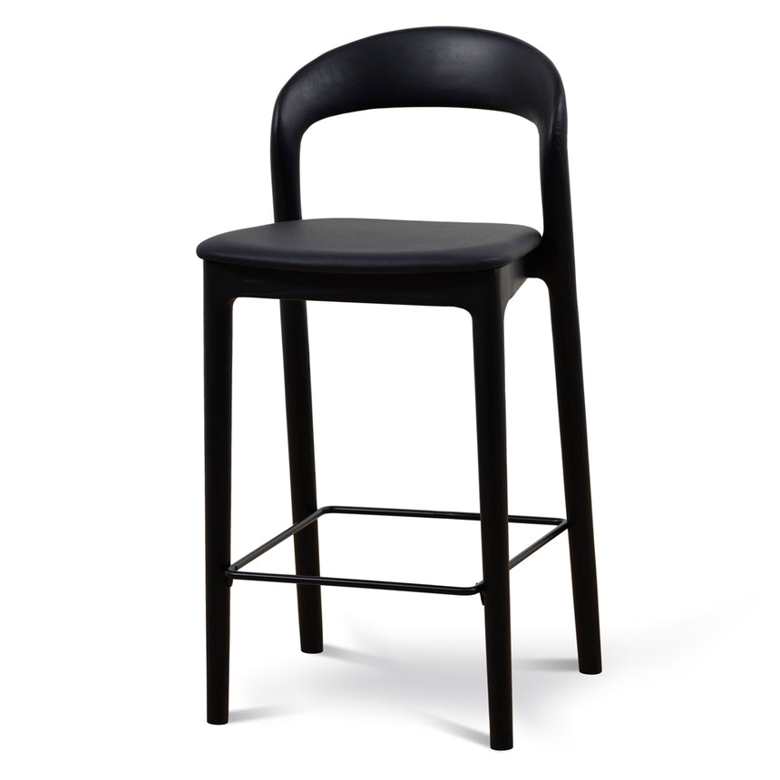65cm Bar Stool - Full Black (Set of 2)
