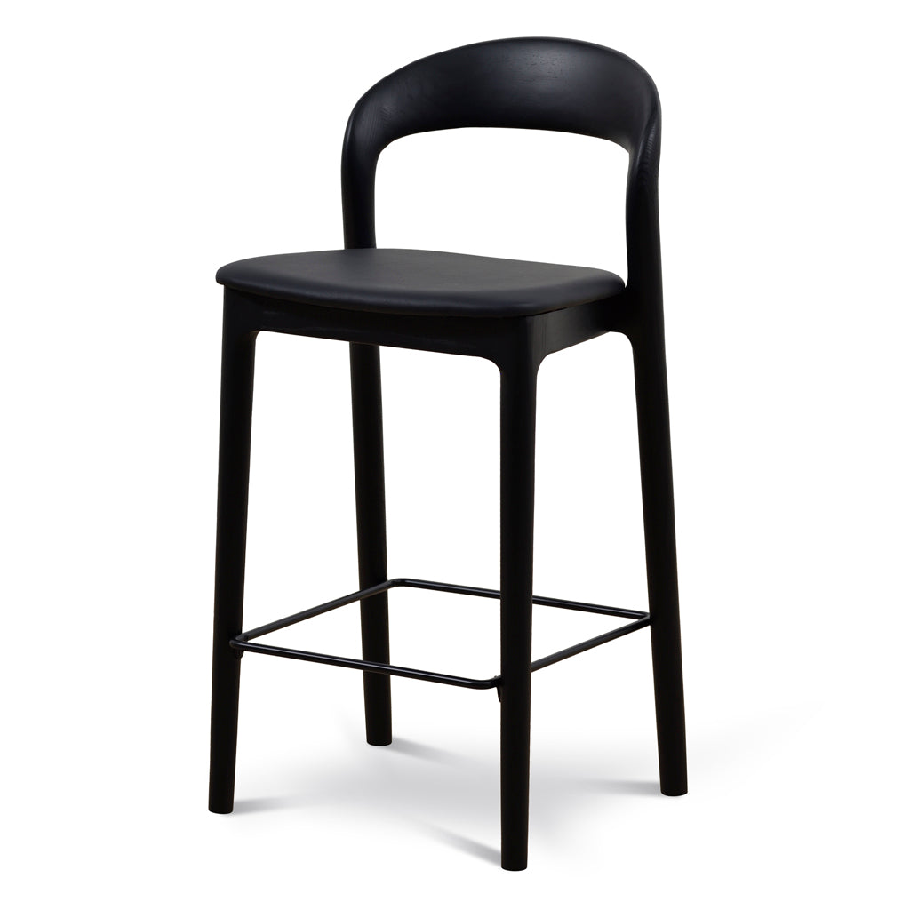 65cm Bar Stool - Full Black (Set of 2) - image 2