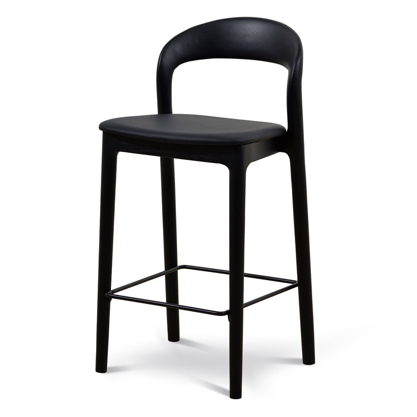 65cm Bar Stool - Full Black (Set of 2)