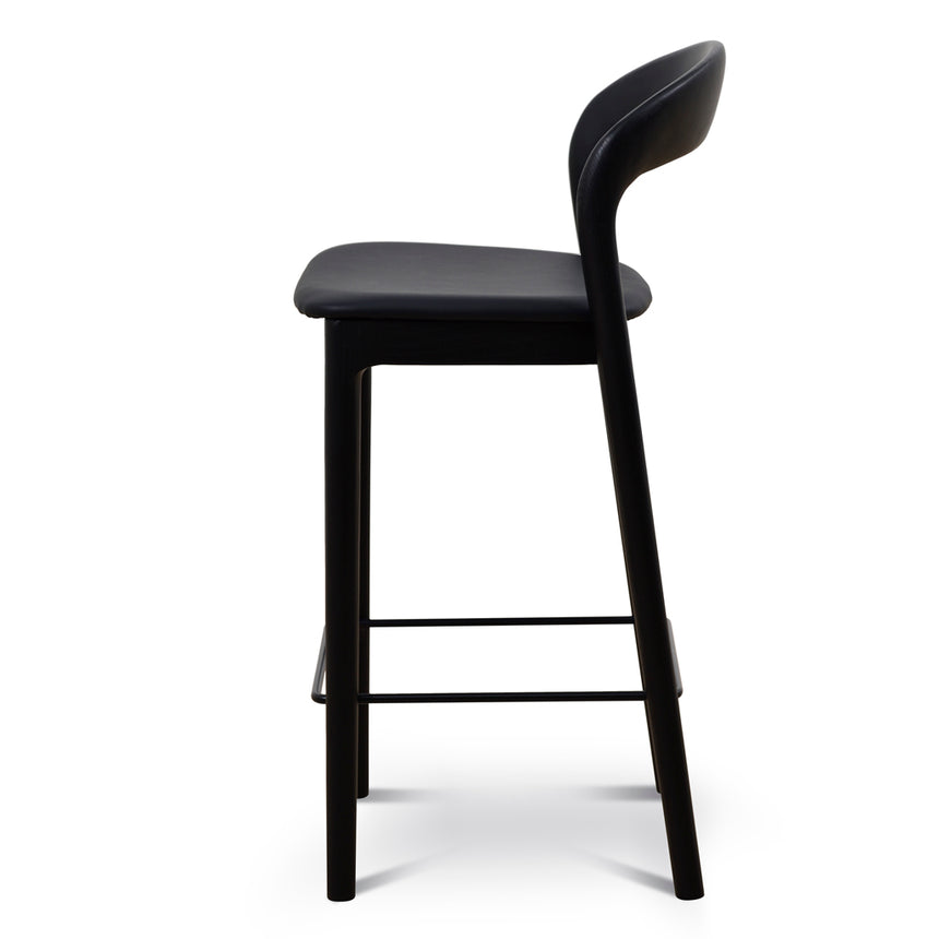 65cm Bar Stool - Full Black (Set of 2)
