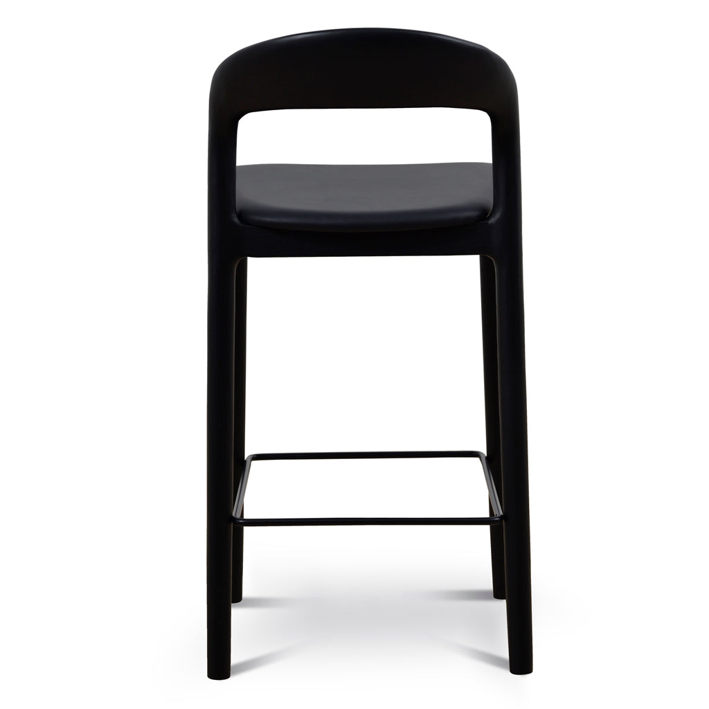 Set of 2 - Caspar 65cm Bar Stool - Full Black