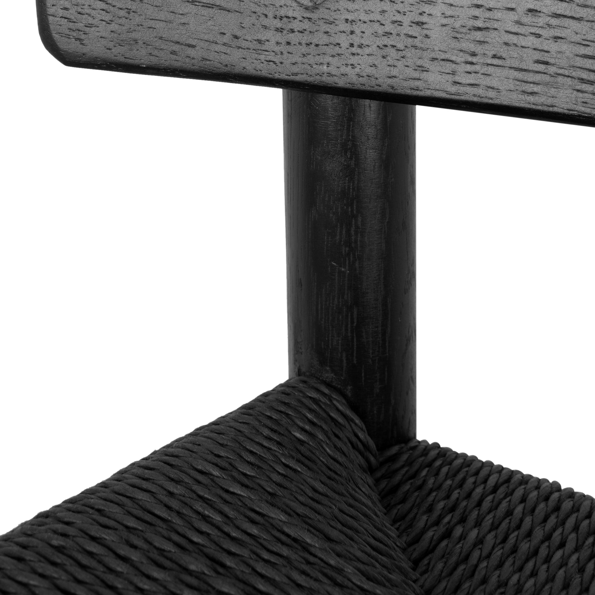 65cm Bar Stool - Full Black with Back Rest