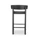 65cm Bar Stool - Full Black with Back Rest - image 5