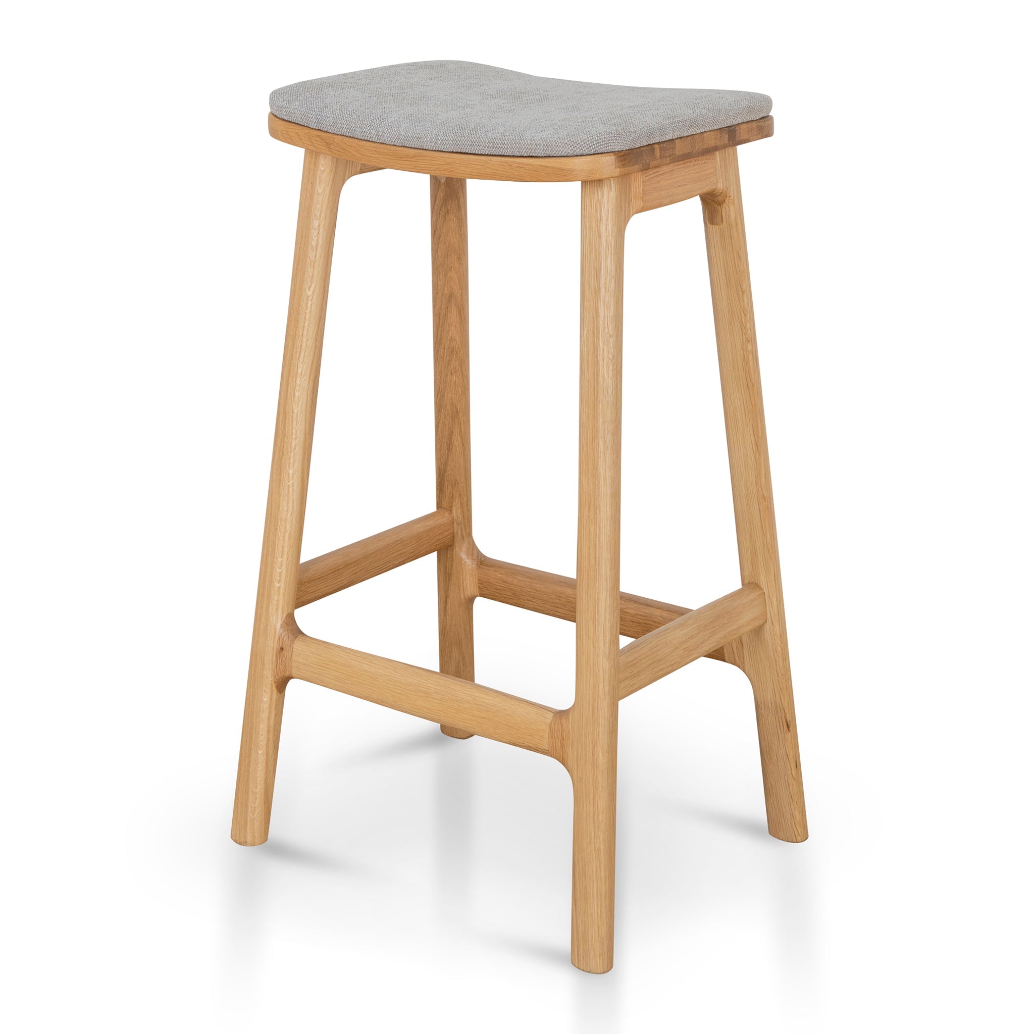 Cyprus 67cm Natural Bar Stool - Grey