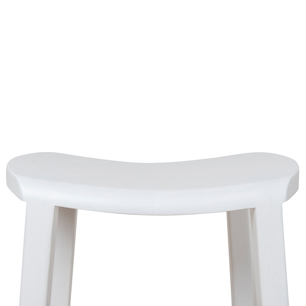 62cm Bar Stool - White